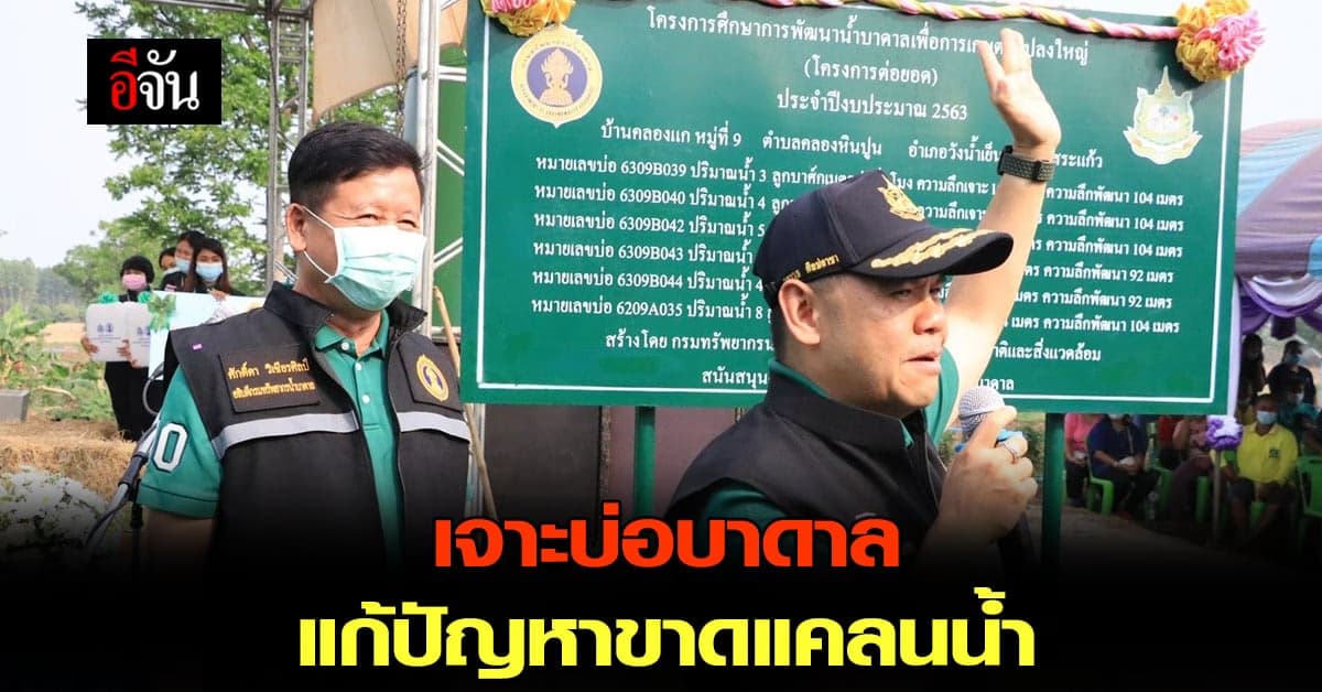 กรมทรัพยากรน้ำบาดาล เตรียมเจาะบ่อบาดาล แก้ปัญหา ขาดแคลนน้ำ ให้ประชาชน