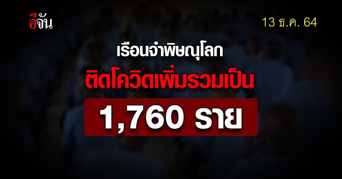 พุ่งอีก! เรือนจำพิษณุโลก ติดโควิดเพิ่ม รวมเป็น 1,760 ราย