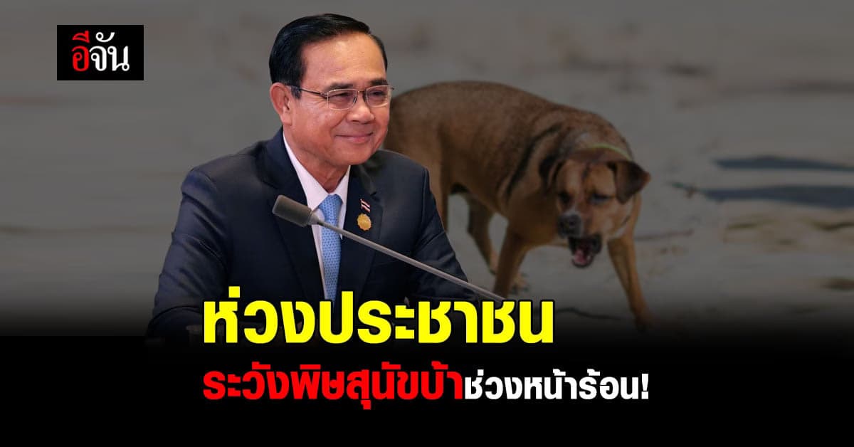 นายกฯ ห่วงใยประชาชน เฝ้าระวังพิษสุนัขบ้า ช่วงหน้าร้อน