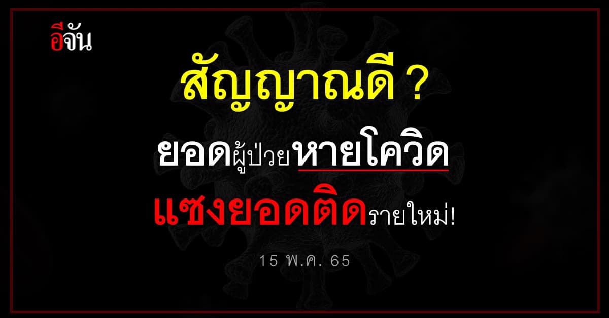 สถานการณ์โควิด เหมือนมีสัญญาณดี ยอดหาย แซงยอดติดเชื้อใหม่ : 15 พ.ค.65