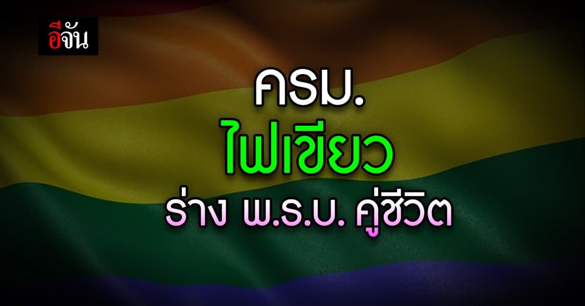 ครม. ไฟเขียว ร่าง พ.ร.บ.คู่ชีวิต จดทะเบียนคู่ชีวิต รับเลี้ยงลูกบุญธรรม