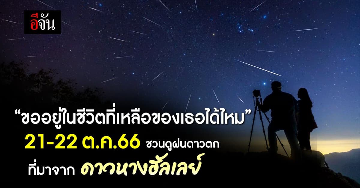 คืน 21 ถึงเช้า 22 ต.ค.66 ชวนดูดาวตก เศษฝุ่นดาวหางฮัลเลย์