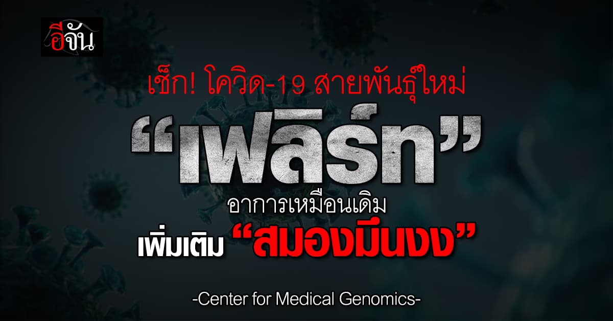 เช็ก! โควิด-19 พันธุ์ใหม่ “เฟลิร์ท” อาการเหมือน JN.1 เพิ่มเติม “สมองมึนงง”