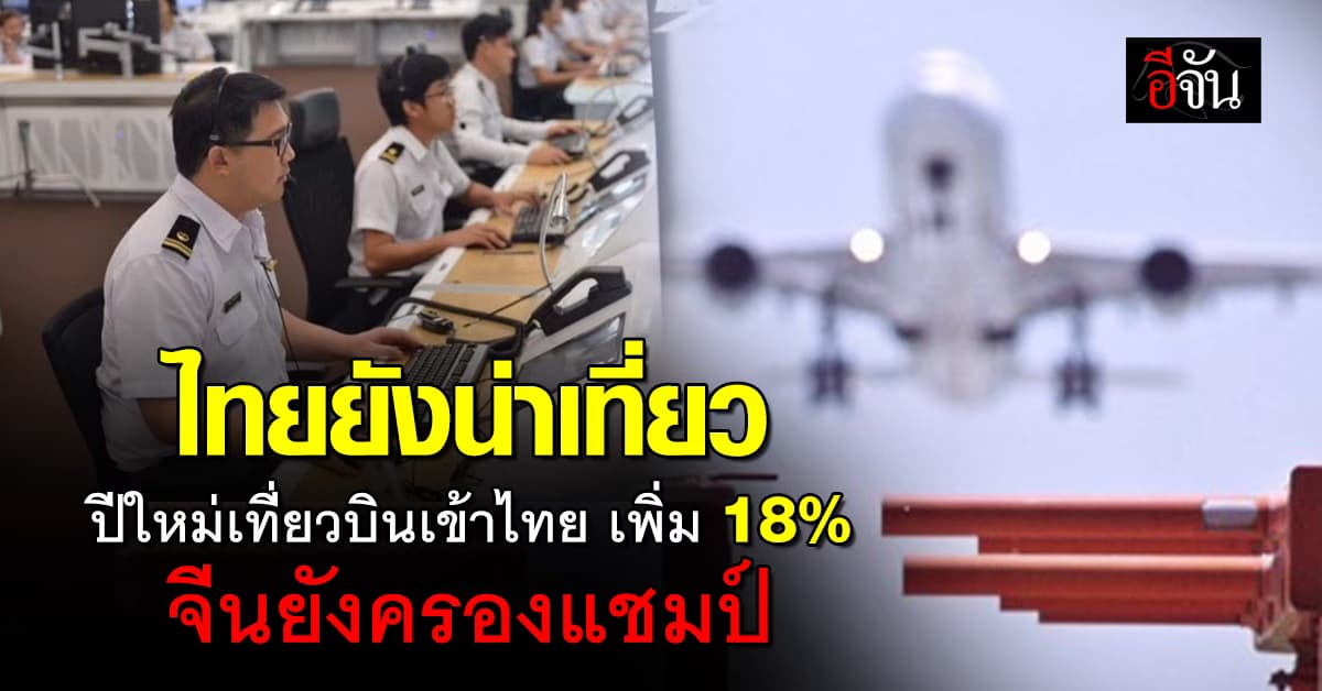 วิทยุการบิน สรุปยอด เที่ยวบินเข้าไทย ช่วงปีใหม่ 67 พบ เพิ่มขึ้น 18%