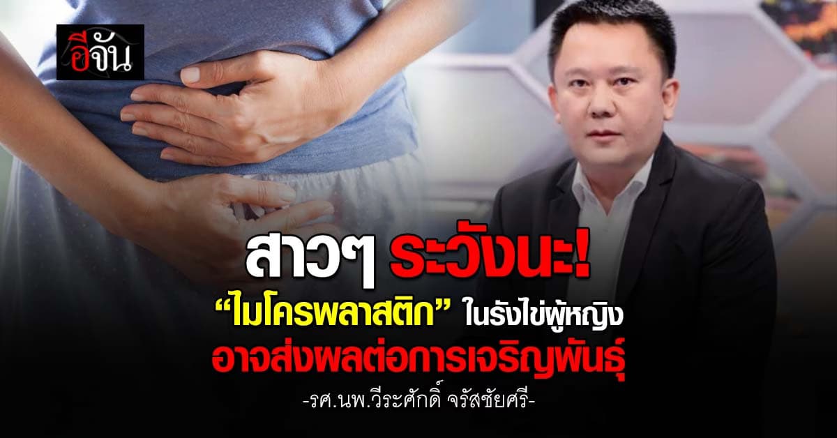 สาวๆระวัง! พบไมโครพลาสติกในรังไข่ครั้งแรก อาจส่งผลเสียต่อสุขภาพ