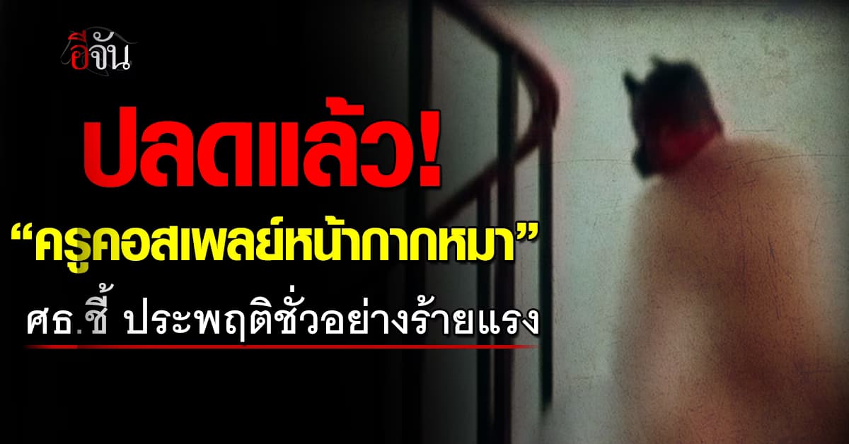 ปลดแล้ว! “ครูคอสเพลย์หน้ากากหมา” ศธ.ชี้ ประพฤติชั่วอย่างร้ายแรง