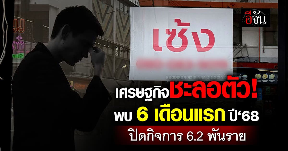 เศรษฐกิจซึม “พาณิชย์ฯ” พบ 6 เดือนแรกปี’68 ธุรกิจปิดกิจการ 6,244 ราย