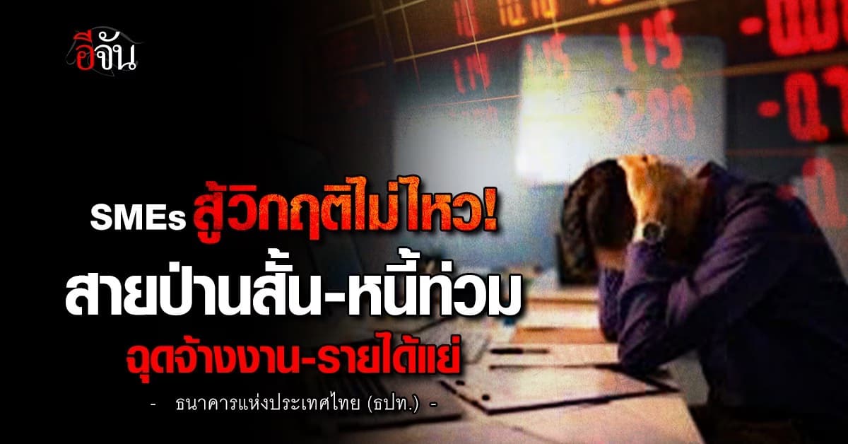 ธปท. ห่วง SMEs สู้วิกฤติไม่ไหว หนี้ท่วม ฉุดจ้างงาน-รายได้