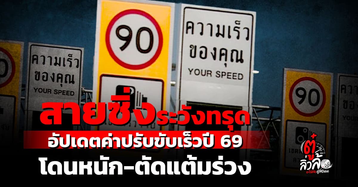 อัปเดต 2569 ค่าปรับขับรถเร็วเกินกำหนด โดนเท่าไหร่? สรุปกฎหมายใหม่และระบบตัดแต้ม