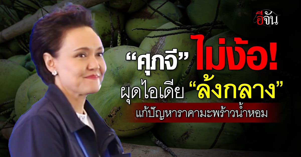 “ศุภจี” ไม่ง้อ! ผุดไอเดีย “ล้งกลาง” แก้ปัญหาราคามะพร้าวน้ำหอม
