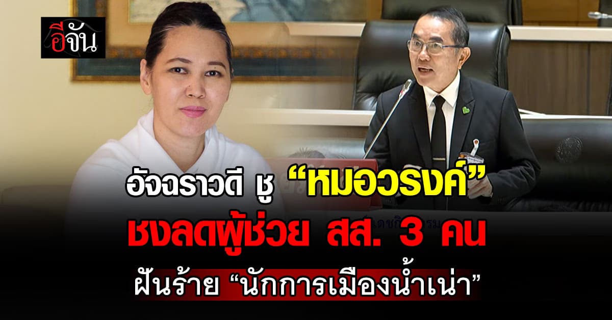 อ.อัจฉราวดี ชู “หมอวรงค์” ชงลดผู้ช่วย สส. 3 คน ฝันร้าย “นักการเมืองน้ำเน่า”